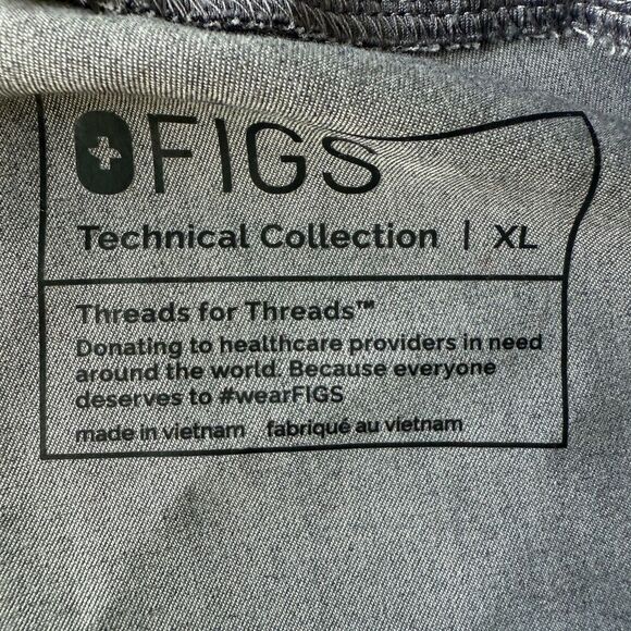 FIGS Technical Collection Rafaela Oversized Grey Scrub Set Nurse Doctor M/XL - Picture 9 of 10